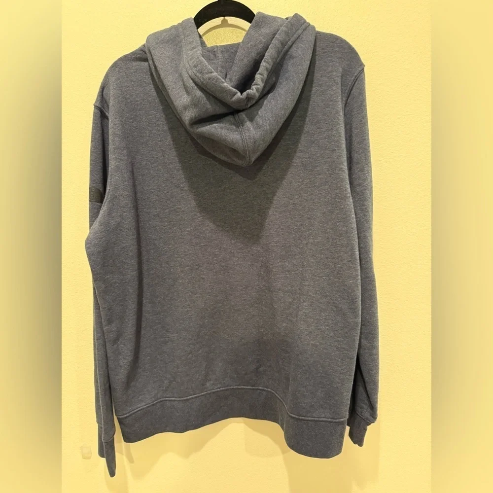 North Face Classic Blue Gray Hoodie with Logo